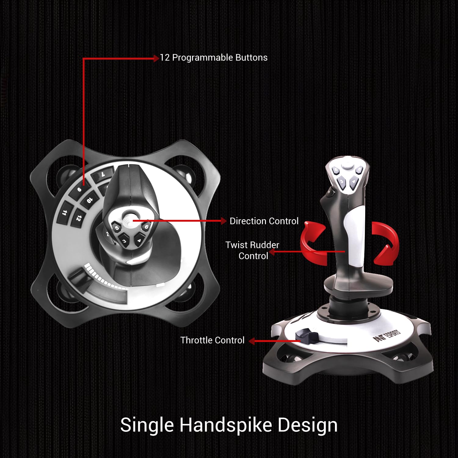 Ant Esports Flight Simulator Controls Joystick