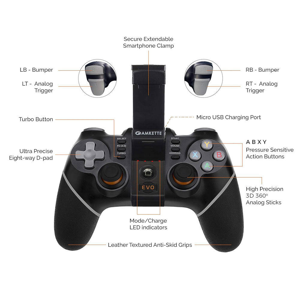 Amkette Evo Pro Bluetooth Controller3 EGP3