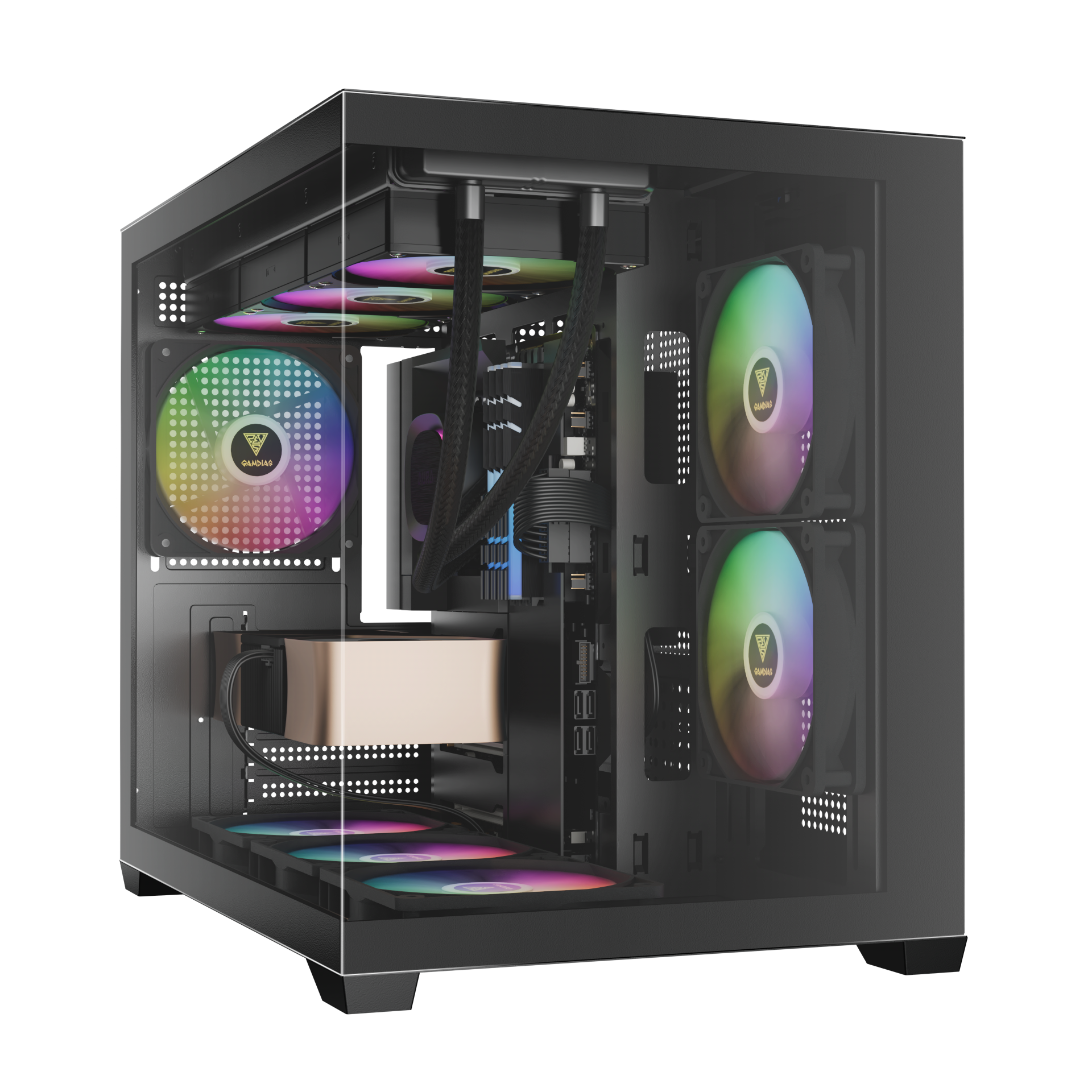 TURBOBYTE Pc Gaming Ryzen 5 5500, Rtx 5050 8Gb, SSD NVMe 1000Gb, RAM 32GB DDR4 3600MHz, Windows 11 Pro