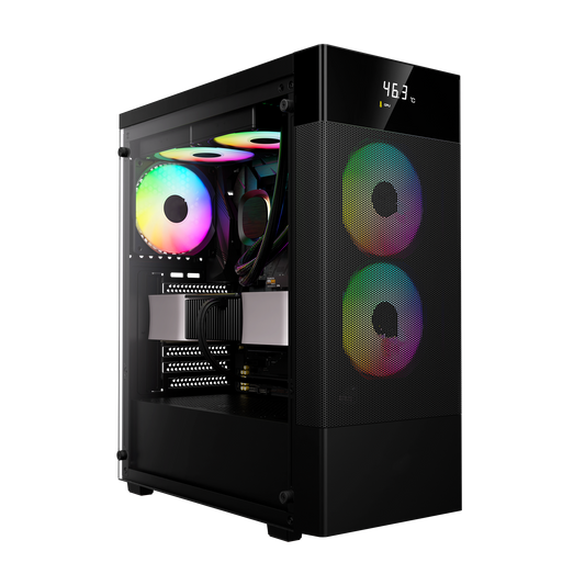 KAIROS PC Gaming RYZEN 7 5700 6 Core fino a 4.40GHz, RTX 3050 6GB, Ram 16Gb 3200MHz, SSD NVMe 1000GB, WiFi, Windows 11 pro, Pc Desktop Gaming