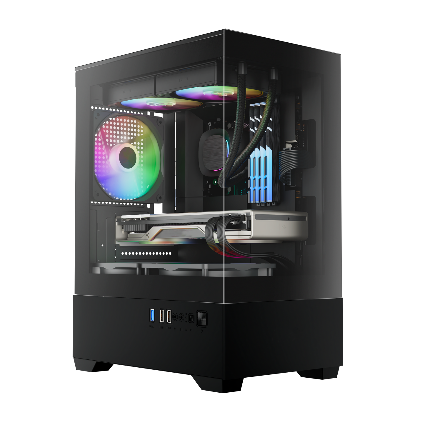 KAIROS BLAKE - PC Gaming RYZEN 5 4500 6 Core fino a 4.40GHz, RX 7600 8GB, Ram 16Gb 3200MHz, SSD NVMe 1000GB, WiFi, Windows 11 pro, Pc Desktop Gaming