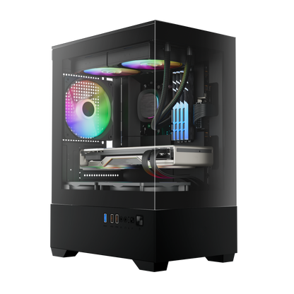 KAIROS BLAKE - PC Gaming RYZEN 5 4500 6 Core fino a 4.40GHz, RX 7600 8GB, Ram 16Gb 3200MHz, SSD NVMe 1000GB, WiFi, Windows 11 pro, Pc Desktop Gaming