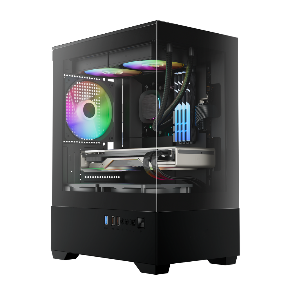 KAIROS BLAKE - PC Gaming RYZEN 5 4500 6 Core fino a 4.40GHz, RX 7600 8GB, Ram 16Gb 3200MHz, SSD NVMe 1000GB, WiFi, Windows 11 pro, Pc Desktop Gaming