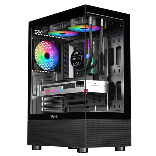 KAIROS BLAKE 2.0 - PC Gaming RYZEN 5 5500 6 Core fino a 4.40GHz, RX 7600 8GB, Ram 16Gb 3200MHz, SSD NVMe 1000GB, WiFi, Windows 11 pro, Pc Desktop Gaming